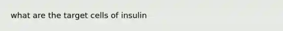 what are the target cells of insulin