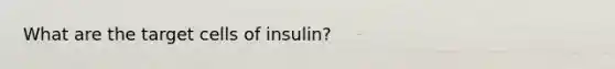 What are the target cells of insulin?