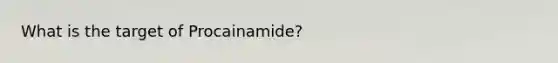 What is the target of Procainamide?