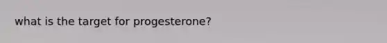 what is the target for progesterone?