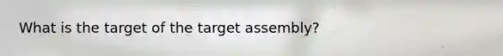 What is the target of the target assembly?