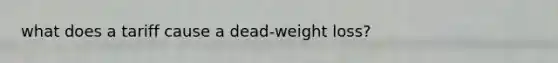 what does a tariff cause a dead-weight loss?