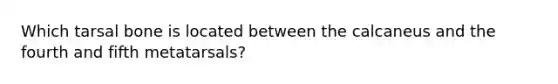 Which tarsal bone is located between the calcaneus and the fourth and fifth metatarsals?