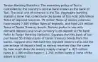 Tarzian Banking Statistics: The monetary policy of Tazi is controlled by the country's central bank known as the bank of Tazi. The local unit of currency is the Taz. Aggregate banking statistics show that collectively the banks of Tazi hold 300 million Tazes of required reserves, 75 million Tazes of excess reserves, have issued 7,500 million Tazes of deposits, and hold 225 million Tazes of Tazian Treasury bonds. Tazians prefer to use only demand deposits and so all currency is on deposit at the bank. Refer to Tazian Banking Statistics. Suppose that the bank of tazi purchased 50 million tazes of tazian treasury bonds from the banks. Suppose also that both the required reserve ratio and the percentage of deposits held as excess reserves stay the same. By how much does the money supply change? a. 625 million tazes b. 1,000 million tazes c. 1,250 million tazes d. none of the above is correct