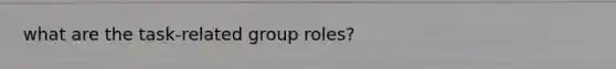 what are the task-related group roles?