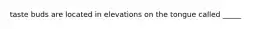 taste buds are located in elevations on the tongue called _____
