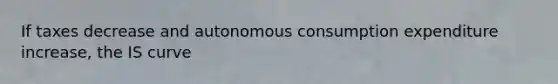 If taxes decrease and autonomous consumption expenditure increase, the IS curve