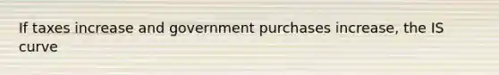 If taxes increase and government purchases increase, the IS curve