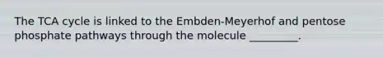 The TCA cycle is linked to the Embden-Meyerhof and pentose phosphate pathways through the molecule _________.