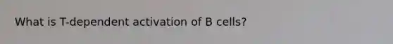 What is T-dependent activation of B cells?