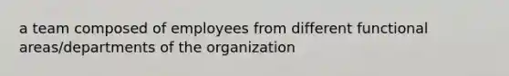 a team composed of employees from different functional areas/departments of the organization