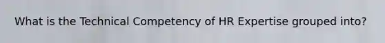What is the Technical Competency of HR Expertise grouped into?