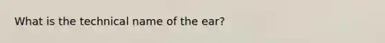 What is the technical name of the ear?