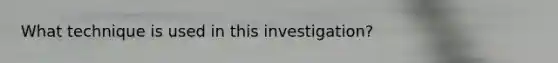 What technique is used in this investigation?
