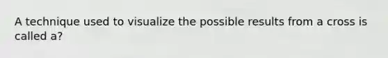 A technique used to visualize the possible results from a cross is called a?