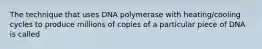 The technique that uses DNA polymerase with heating/cooling cycles to produce millions of copies of a particular piece of DNA is called