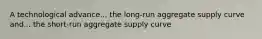 A technological advance... the long-run aggregate supply curve and... the short-run aggregate supply curve