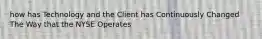 how has Technology and the Client has Continuously Changed The Way that the NYSE Operates