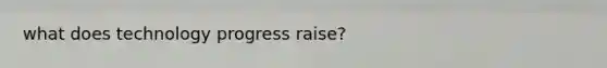 what does technology progress raise?