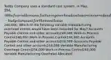 Teddy Company uses a standard cost system. In May, 234,000 of variable manufacturing overhead costs were incurred and the flexible-budget amount for the month was240,000. Which of the following variable manufacturing overhead entries would have been recorded for May? Accounts Payable Control and other accounts240,000 Work-in-Process Control240,000 Work-in-Process Control234,000 Accounts Payable Control and other accounts234,000 Accounts Payable Control and other accounts234,000 Variable Manufacturing Overhead Control234,000 Work-in-Process Control240,000 Variable Manufacturing Overhead Allocated