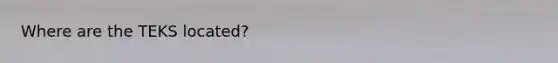 Where are the TEKS located?
