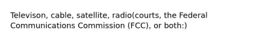 Televison, cable, satellite, radio(courts, the Federal Communications Commission (FCC), or both:)