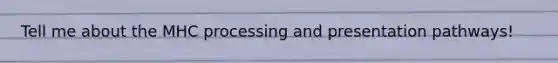 Tell me about the MHC processing and presentation pathways!