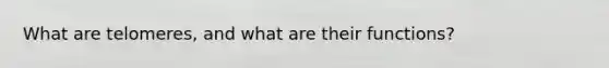 What are telomeres, and what are their functions?
