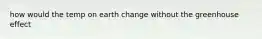 how would the temp on earth change without the greenhouse effect