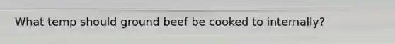 What temp should ground beef be cooked to internally?