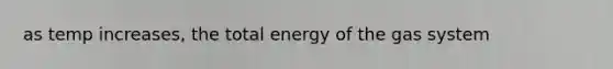 as temp increases, the total energy of the gas system