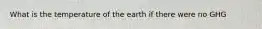 What is the temperature of the earth if there were no GHG