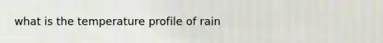 what is the temperature profile of rain