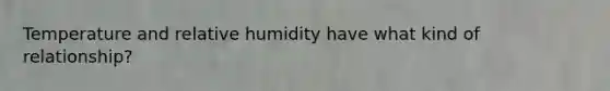 Temperature and relative humidity have what kind of relationship?