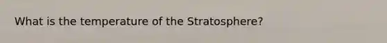 What is the temperature of the Stratosphere?