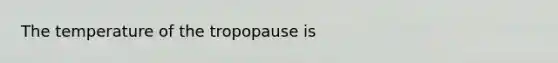 The temperature of the tropopause is