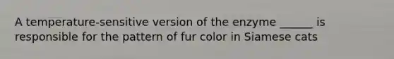 A temperature-sensitive version of the enzyme ______ is responsible for the pattern of fur color in Siamese cats