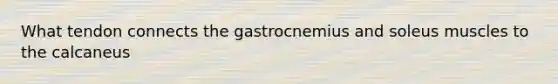 What tendon connects the gastrocnemius and soleus muscles to the calcaneus