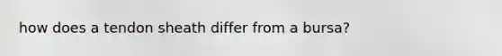 how does a tendon sheath differ from a bursa?