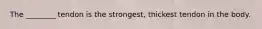 The ________ tendon is the strongest, thickest tendon in the body.