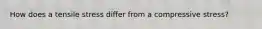 How does a tensile stress differ from a compressive stress?