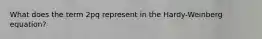 What does the term 2pq represent in the Hardy-Weinberg equation?