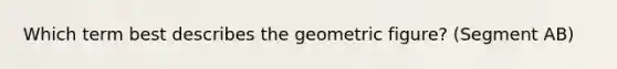 Which term best describes the geometric figure? (Segment AB)