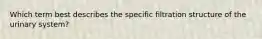 ​Which term best describes the specific filtration structure of the urinary system?