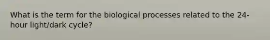 What is the term for the biological processes related to the 24-hour light/dark cycle?