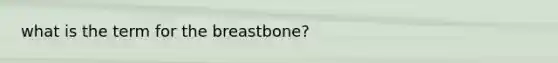 what is the term for the breastbone?