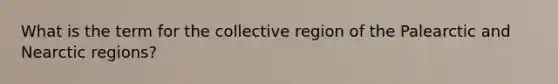 What is the term for the collective region of the Palearctic and Nearctic regions?