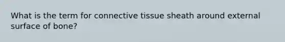 What is the term for connective tissue sheath around external surface of bone?