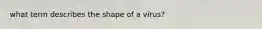 what term describes the shape of a virus?