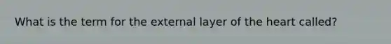 What is the term for the external layer of the heart called?